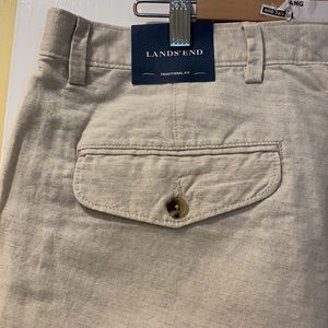 Lands’ End Traditional Fit Linen Men’s Pants - Size: 36 x 32
